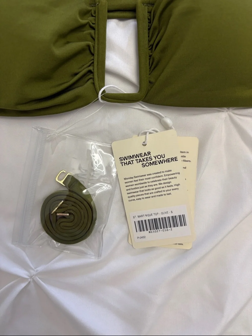 Monday Swimwear Bikini Top in Olive